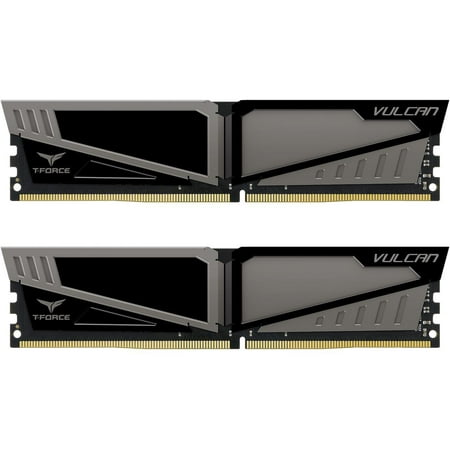 High Performance gaming products from TeamGroup Vulcan GRAY, 16GB (2 x 8GB) DDR4-3000 MHz Desktop Memory RAM, Timing CL16-18-18-38, Voltage