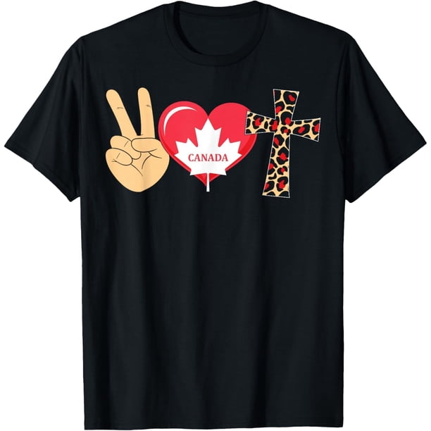 Peace Love Canada - Camiseta de Navidad para Navidad de Colombia británica