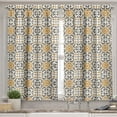 thumbnail image 2 of Ambesonne Turkish Pattern Valance & Curtain, Scroll Tiles, 55"x24", Pale Coffee White Taupe, 2 of 6