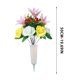 thumbnail image 3 of Ramo de rosas pavo real artificiales con jarrón | Arreglo floral artificial para decoración de cementerios y tumbas, 3 of 7