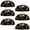 Multicolored 3, variant on PhooArto 6 Pcs Cup Drawer Pulls, Flying Butterfly Sunflower Shell Shape Handles Cabinet Knobs for Dresser Cupboard Closet Wardrobe with Screws