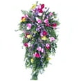 thumbnail image 1 of Spring Artificial Flower Wreath Wreath with Lilacs Hyacinths Hydrangeas Spring Summer Floral Greenery Wreath E Large, 1 of 8