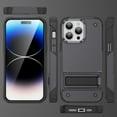 thumbnail image 7 of Designed for iPhone 16 Case, with Hidden Kickstand Military Grade Drop Protection Dustproof Hybrid Hard PC Kickstand Phone Case Cover for Men Women for iPhone 16, Gray, 7 of 7