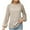 Beige, variant on ATOYSOY Women's Solid Color Pullover Outwear Casual Elegant Shirts Fashion Loose Lace Raglan Tops Long Sleeve Tees Fall Winter Crew Neck Sweatshirts Beige L