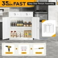 thumbnail image 5 of SUNCROWN Metal Storage Cabinet with Drawers, 42" H Steel Locking Storage Cabinet with Doors and Adjustable Shelves, Lockable Metal File Cabinet for Home Office, School, Garage (White), 5 of 8