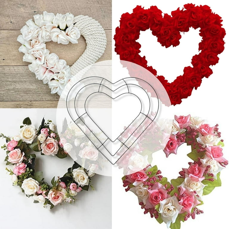 Set of 1- 'Heart-Shaped Wire Wreath (1) Frame ONLY Metal