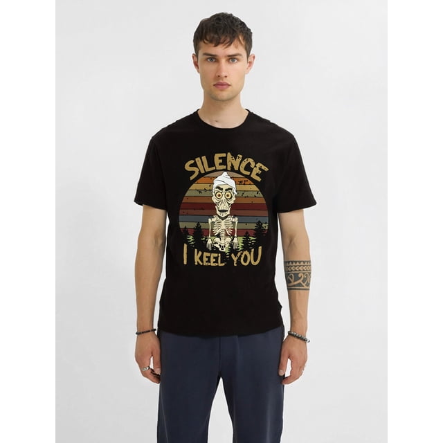 Silence I Keel You T-Shirt Col Rond Noir Imprimé pour Adulte, Homme, Femme, Adolescent, Adolescent, Jeune