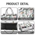 thumbnail image 4 of Large Capacity Tote Bag,Pioneer Flower Floral Print Pattern Handbag Fashion Luxury Tote Bag,15.7"x13"x 5.1" Inches,Laptop Compatible, 4 of 6