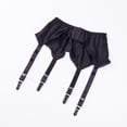 thumbnail image 6 of Inevnen Women Garter Belt Solid Color/Patchwork Lace 4 Hanging Buckles Garter Back Triple Breasted, 6 of 7