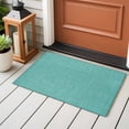 thumbnail image 5 of Vintage Teal Green Large Area Rugs for Bedroom Living Room, Soft Non Slip Carpet Bedside Rug, Farmhouse Retro Solid Color Linen Texture Rectangular Floor Cover Kitchen Accent Rug 2'x3' for Office, 5 of 9