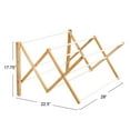 thumbnail image 2 of Household Essentials Bamboo and Metal Wall Mount Extendable Drying Rack, Compact Upscale Laundry Rack with 8 Dowels, Environmentally Friendly, 2 of 9