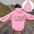 thumbnail image 1 of Sweat à Capuche Imprimé à la Mode pour Femmes Chandails en Molleton Décontractés Amples pour Usage Quotidien et Confortables, 1 of 6