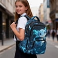 thumbnail image 4 of Yuyamidu Blue Axolotl Kids Backpack for Boys Girls Elementary School 17 Inch Bookbags with Adjustable Strap Padded Lightweight Backpacks with Zipper, 4 of 8