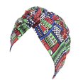 thumbnail image 1 of Diadema Turbante Boho Chic BRI Diseño Geométrico Azul Verde, 1 of 4