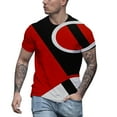 thumbnail image 1 of Ketyyh-chn99 Mens T-Shirts 2024 Solid Color Basic Shirt Striped Print Short Sleeve Button-Down Shirts Red,3XL, 1 of 5