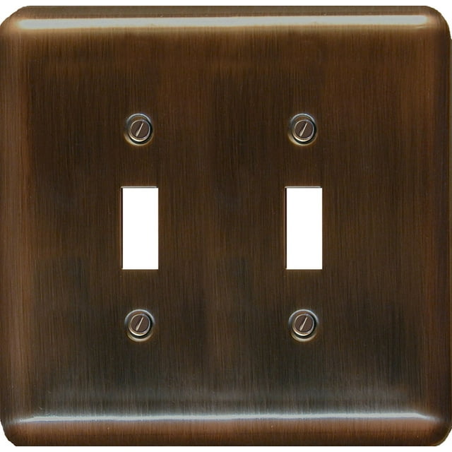 Atron Electro Industries Elite Antique Copper Double Toggle Wall Plate