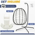 thumbnail image 3 of Egg Chair with Stand, Patio Wicker Bifanuo Hanging Chair, Hammock Swing Chair, 350LBS Capacity for Bedroom, Balcony, Garden(BR-BE), 3 of 8