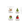 thumbnail image 2 of 500 Pcs/1 Roll Christmas Decoration Sticker Labels 4 Picture Stickers Gift Decoration Stickers Thank You Flower Stickers For Gift Packaging Party Wedd, 2 of 5