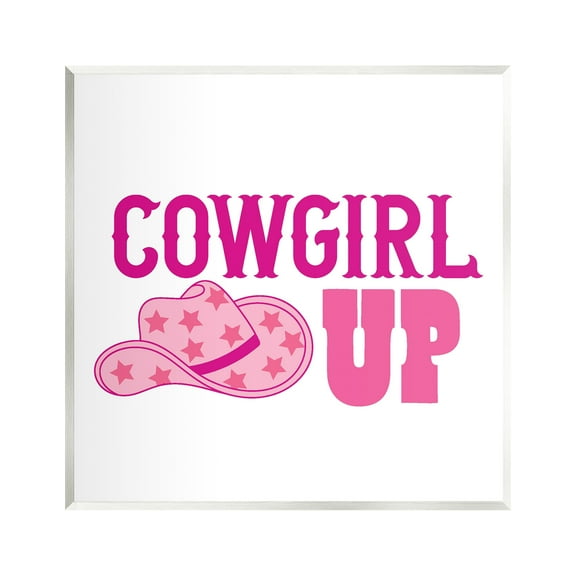Stupell Industries Cowgirl Up Western Phrase Beauty & Fashion Painting Unframed Art Print Wall Art, 12 x 12