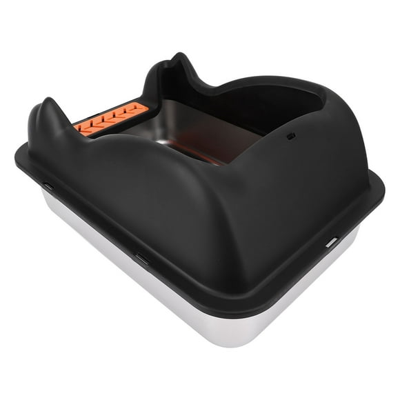 Stainless Steel Cat Litter Box, 19.7x13.8x3.9in Enclosed Cat Litter Pan with High Wall Sides, Metal Litter Pan Tray for Big Cats, Anti Splashing & Non Sticky, Includes Scoop