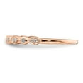 thumbnail image 4 of Auriga Fine Jewelry 14K Rose Gold Diamond Set of 2 Complete Wedding Band for Women Size 7, 4 of 6