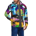 thumbnail image 2 of Saiise Geometry Dash Mens Zip Up Hoodie Long Sleeve Full-zip Hooded Sweatshirt Pullover With Kangaroo Pocket S-3XL, 2 of 6