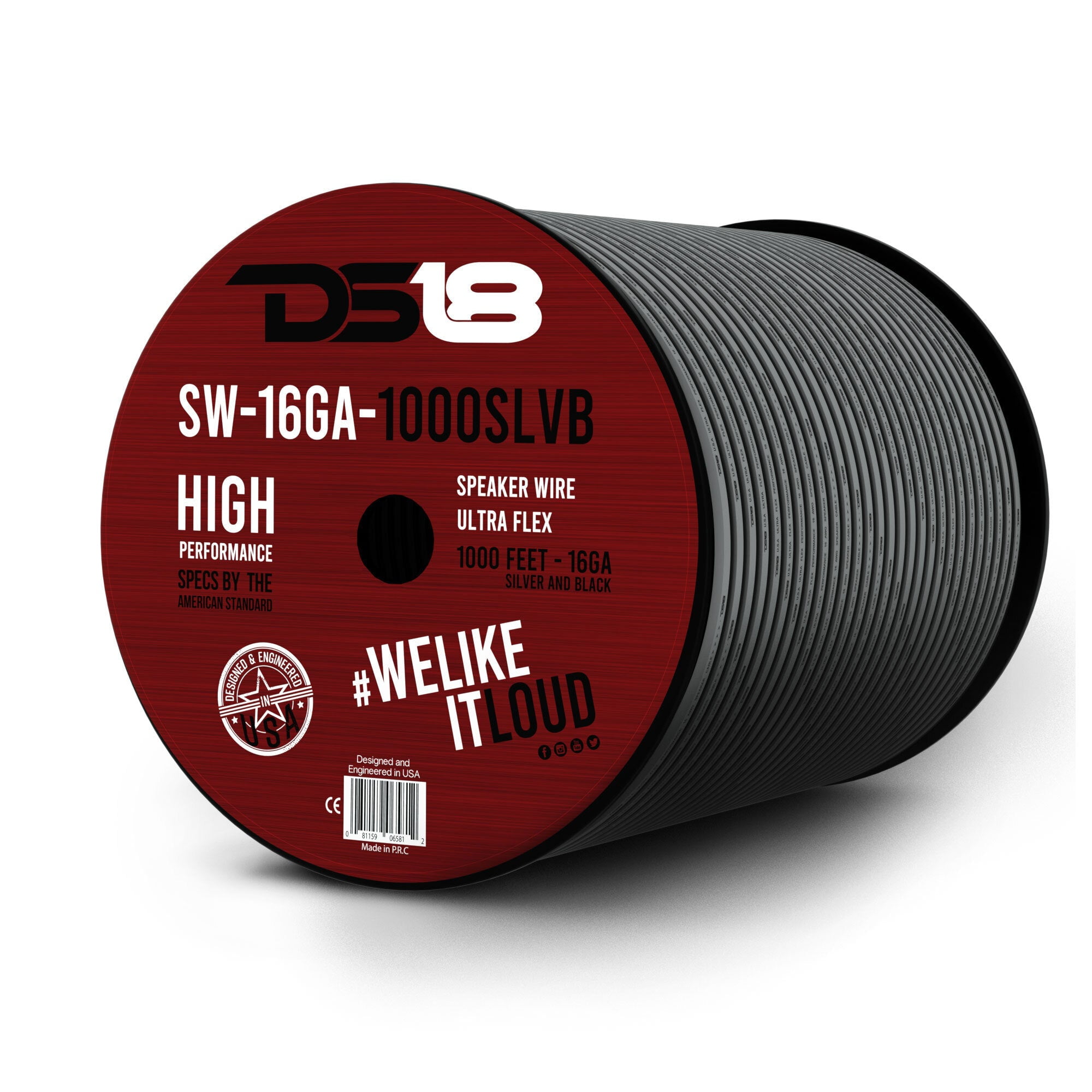 1000 Ft 16 Gauge AWG Speaker Wire Car Audio 1000' Black Red Zip Wire