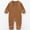 C-Brown206, variant on Baby Boys Girls Romper Short Sleeve Round Neck Solid Color For Newborn Soft Summer Wear