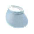 thumbnail image 2 of Sonducket Sombreros para el sol Protección Clip-On Gorras Visera de lino Ajustable Grandes aleros Parte vacía Color sólido Regalo deportivo Sombreros azul claro Sonducket AP010232-12, 2 of 6