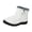 White, variant on Insulated Winter Boots for Women with - Outdoor Footwear Zipper Closure Low Heel Cold Weather Trekking Shoes