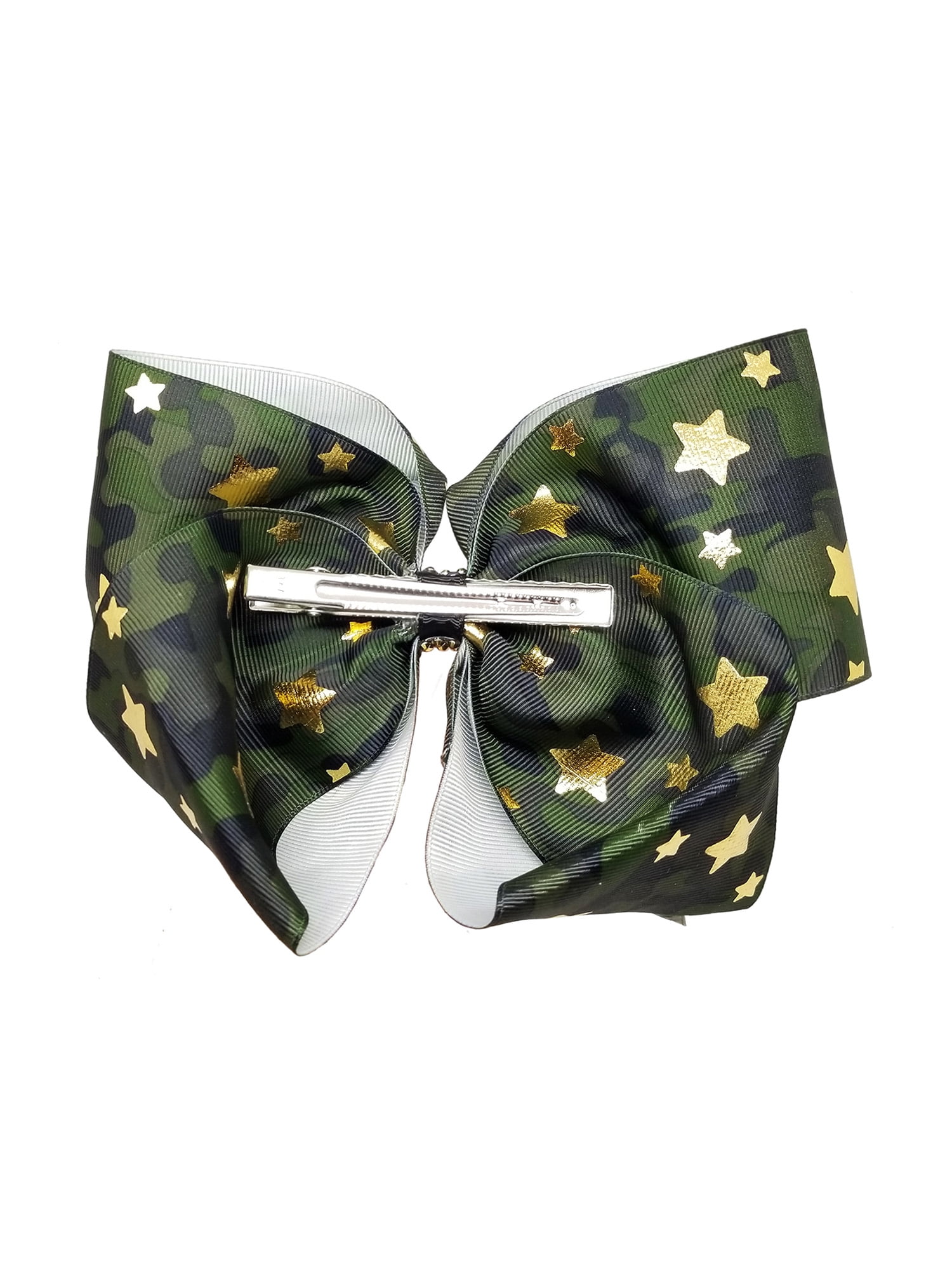 JoJo Siwa Large Cheer Hair Bow (Green Camo Stars)