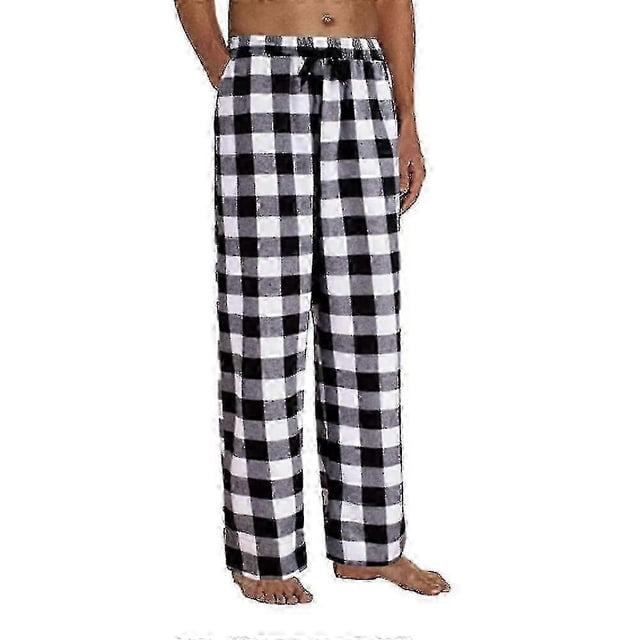 Mens Pajama Pants Christmas Plaid Pj Pants With Pockets Wide Leg Sleep Pants g2024127338 26s