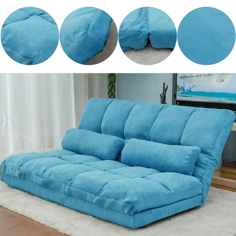 Adjustable Floor Sofa Bed with 2 Pillows TV Floor Gaming Couch for Lazy  Lounging and Sleeping - On Sale - Bed Bath & Beyond - 33076803