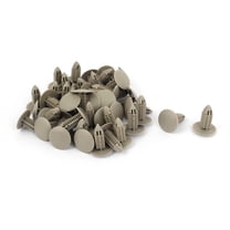 Unique Bargains 50 Pcs Beige Plastic Rivet Trim Fastener Clips 7mm x 18mm x 21mm