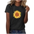 thumbnail image 2 of Shorts pour Femmes, Blouses pour Femmes, Mode Féminine Imprimé Manches Courtes Blouse Drôle Col Rond T-Shirt Tops, 2 of 5
