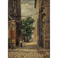 thumbnail image 2 of Paul Martellière 14x18 Gold Ornate Wood Frame and Double Matted Museum Art Print Titled - Rue Rataud, at the Corner of Rue Lhomond (1900), 2 of 4