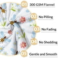 thumbnail image 4 of Yibo Bee Blanket Gifts Cute for Kids, Girls Women - Black Soft Fuzzy Blankets for Couch, Sofa Bed, 4 of 6