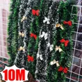 thumbnail image 2 of Christmas Tinsel Ribbons with Bow Green Cane Ribbon Garland Xmas Tree Hanging Pendent DIY Wreath Ornaments Party Home Decoration, 2 of 5