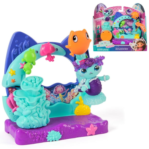 Gabby's Dollhouse: The Movie, Mercat's Aquarium Balcony, with Toy Figure & Dollhouse Accessories, Kids Toys for Girls & Boys Ages 3 and Up
