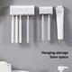 thumbnail image 5 of Ounissouiy Soporte para cepillo de dientes, estante de almacenamiento autoadhesivo sin perforaciones, organizador colgante, suministro para baño Juegos de accesorios de baño Largo, 5 of 6