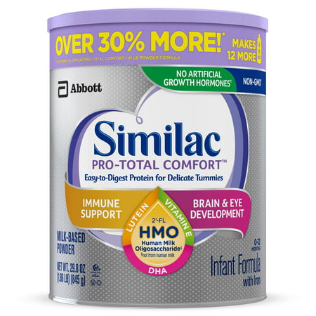 Similac Pro-Total Comfort Non-GMO with 2'-FL HMO Infant Formula with Iron, Easy-to-Digest, Gentle Formula, For Immune Support, Baby Formula 29.8
