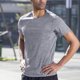 thumbnail image 2 of Camisas de Manga Corta de los Hombres de Verano de Color Sólido de Ajuste Deportivo, Cuello Redondo para el Ejercicio, Uso Diario Y Casero, 2 of 9
