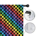 thumbnail image 4 of Blackout Kids Curtains,Colorful Rainbow Checkered Pattern Childrens Insulated Curtains Set Of 2,Bedroom Essentials,Toddler Room Decor 42"x54", 4 of 5