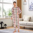 thumbnail image 6 of FORMRS Onesies Pajama for Adults Unisex Hoodie Winter Jumpsuit One Piece Sleepwear, Sizes S-2XL, Red Tartan, 6 of 7