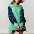 thumbnail image 4 of Xcmzpl Sweatshirts for Women Loose Fit Solid Color Round Neck Sweatshirt Trendy Pullover Tops Dressy Casual Long Sleeve Blouses Fall Fashion, 4 of 7