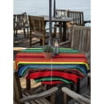 thumbnail image 2 of Outdoor Tablecloth with Umbrella Hole Zipper Boho Colored Stripes Round Tablecloth 54" Waterproof Outside Table Cloth Vintage Green Red Blue Tribal Patio Table Cover Tablecloths for Picnic Party, 2 of 8