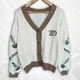 thumbnail image 5 of Cárdigan de punto con bordado Floral para mujer, cárdigans holgados de alta calidad Y2k Regulai Fit Beige, tendencia de otoño 2024, 5 of 5