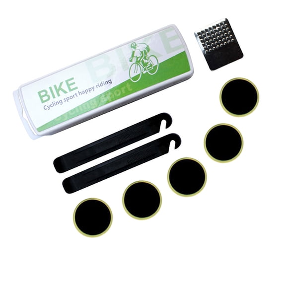 Dvkptbk Tire Repair 1Set Bike Bicycle Repair Tools Rubber Patch Glue Lever Set Tire Fix Kit Bike Accessories