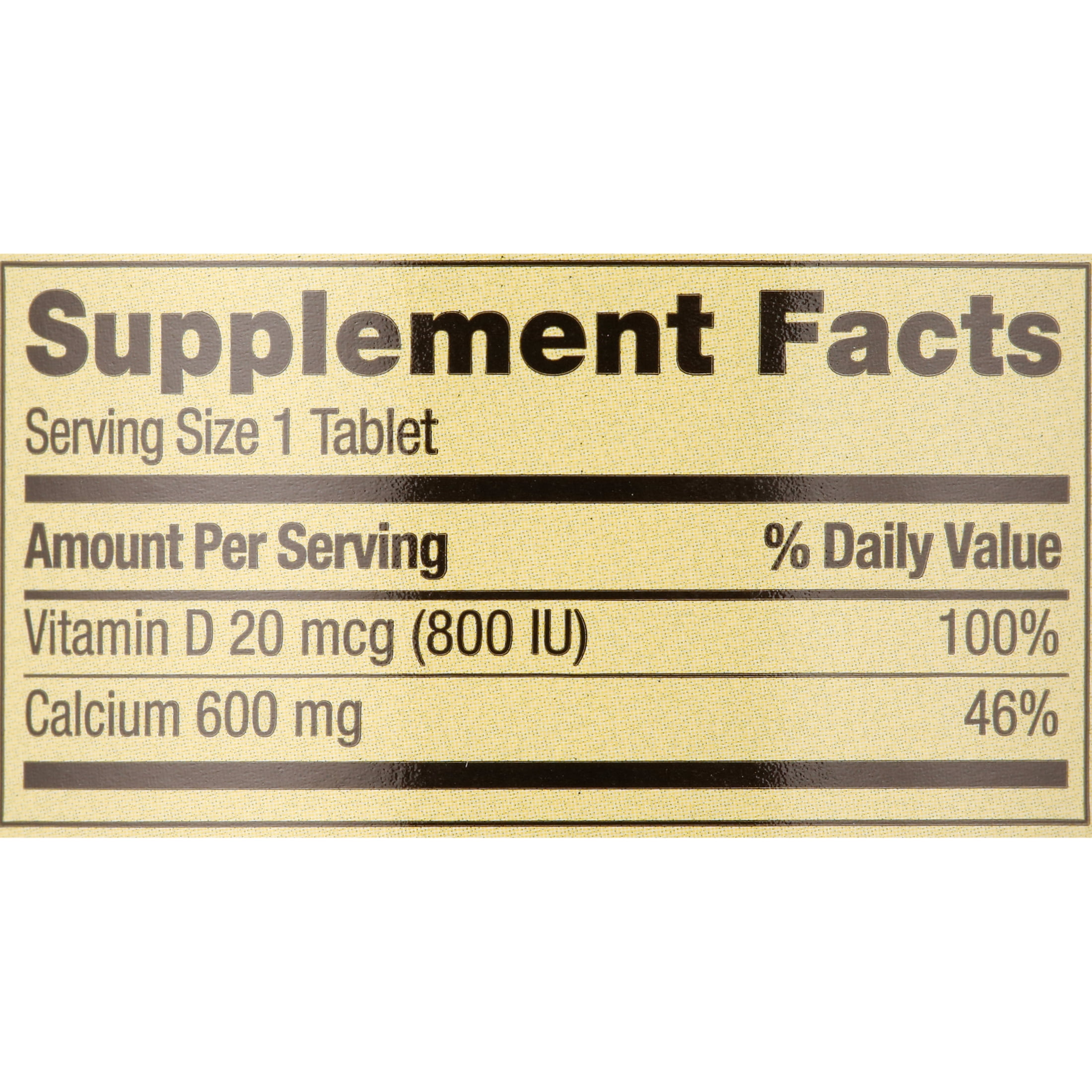 Spring Valley Calcium Plus Vitamin D Tablets, 600 mg, 250 Count,  Dietary Supplement