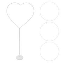 Soimiss Air Balloon Bracket Heart Shaped Stand White Plastic 1Set